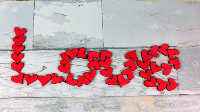 Love writen with Hearts