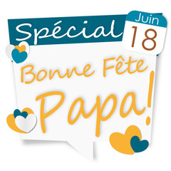 spécial bonne fête papa ! - fête des pères ! - 18 juin - panneau blanc
