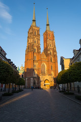 Fototapeta na wymiar Gothic cathedral of St. John in Wroclaw, Poland