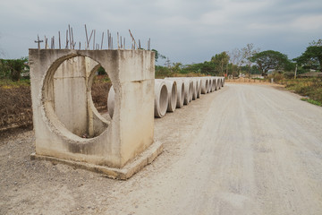 Construction of drainage system.