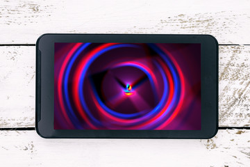 colorful abstract image on a smartphone screen