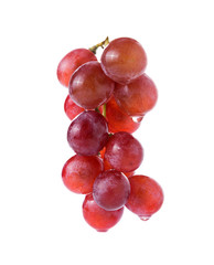 Ripe red grape isolated on white background