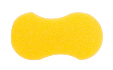 Micro sponge for cleaning and washing car isolated on white background