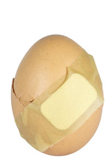Fototapeta na wymiar 42 - Eggshell with a patch