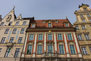 Fototapeta na wymiar Typical buildings of Wroclaw, Poland