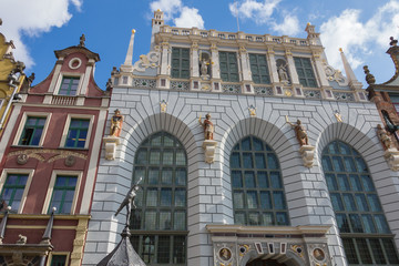 Fototapeta premium Artus Court, one of the most famous and typical building in Gdansk, Poland