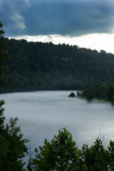 Misty White River
