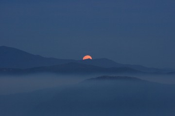 Linville Gorge Moonset