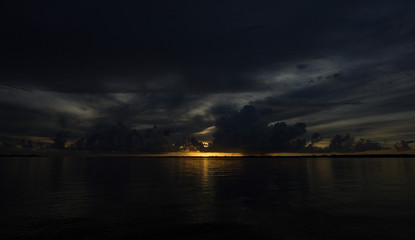 Fototapeta na wymiar Storm Clouds at Sunset, Navarre Beach Florida