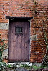 Close up of an old wooden door