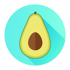 Avocado Icon Flat Design Vektor Grafik Illustration