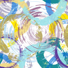 seamless background pattern, with circles, paint strokes and splashes