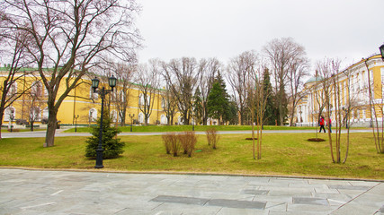 Park inside the Kremlin in Moscow.