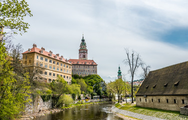 Живописная панорама старинного чешского города Чески-Крумлов