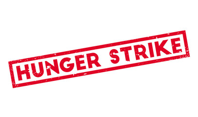 Hunger Strike rubber stamp. Grunge design with dust scratches. Effects can be easily removed for a clean, crisp look. Color is easily changed.