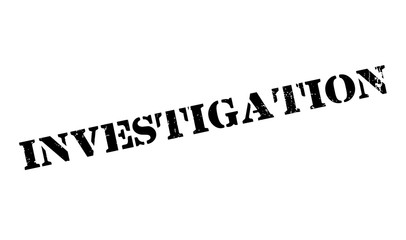 Investigation rubber stamp. Grunge design with dust scratches. Effects can be easily removed for a clean, crisp look. Color is easily changed.