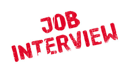 Job Interview rubber stamp. Grunge design with dust scratches. Effects can be easily removed for a clean, crisp look. Color is easily changed.