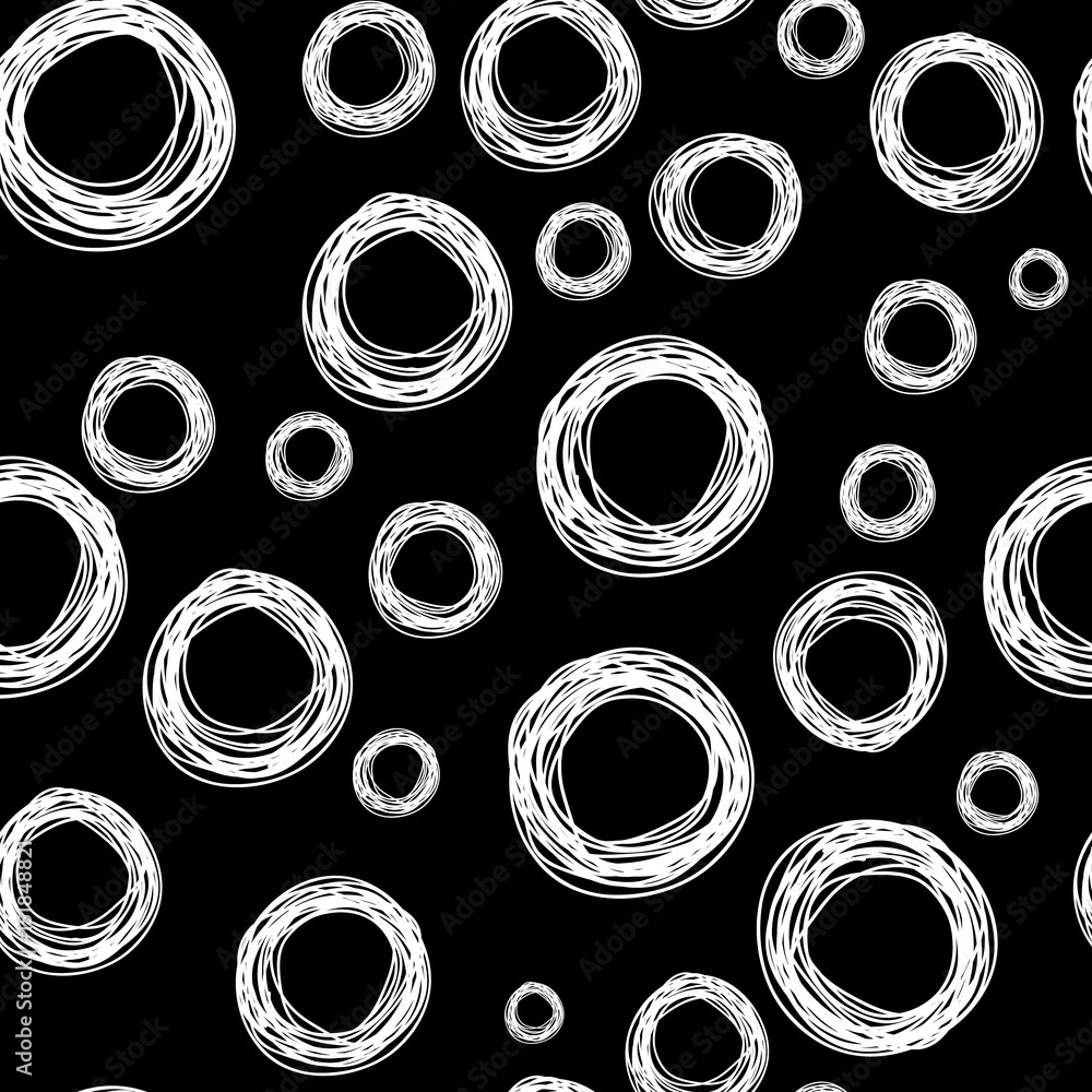 Aufkleber simple seamless vector pattern with circles.