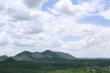 Naklejka premium landscape nature - layer of mountain and sky view