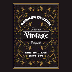 Vintage background label style Design Template,Vector Illustration