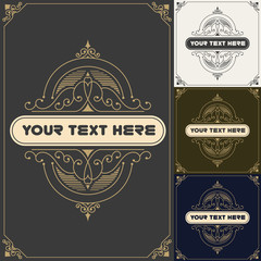 Vintage background label style Design Template,Vector Illustration