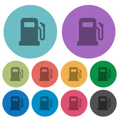 Gas station color darker flat icons