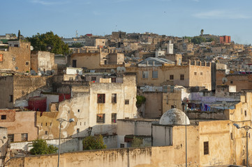 Obraz premium Panorama of Fez, the second largest city of Morocco
