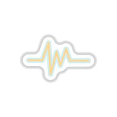 color label design collection of sound and audio waves