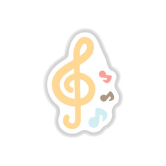 color label design collection of music note