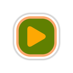 color label design vector icon design button music play