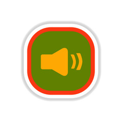 color label design vector icon design button music sound on