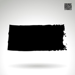 Set of vector business card templates with brush stroke background.