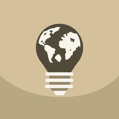 light save planet on ecology style lamp with map inside
