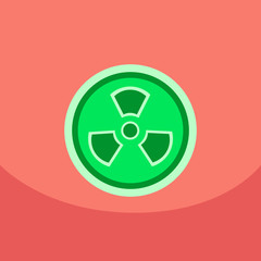 Radiation Icon. May present radiation threat or Danger, Nuclear icon, Nuclear energy, nuclear power Vector illustration.