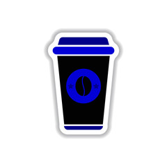 Label Frames and badges vector icon design collection coffee emblem coffee to go