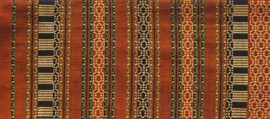 Thai textile pattern background (Asian fashion and art)