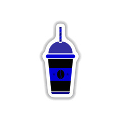 Label Frames and badges vector icon design collection coffee emblem coffee to go