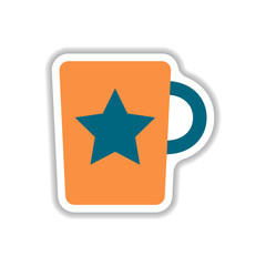 Label Frames and badges vector icon design collection coffee emblem cup of hot coffee