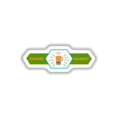 Label Frames and badges vector icon design collection coffee emblem