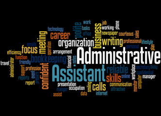 Administrative Assistant, word cloud concept 4