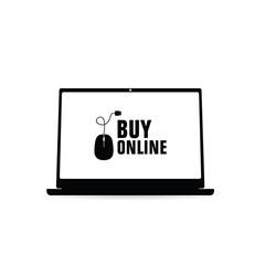 by online with computer illustration