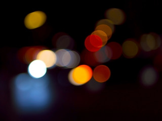 Neukoelln city light bokeh - abstract blurred background