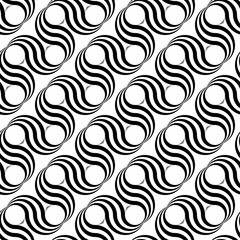 Design seamless monochrome waving pattern