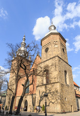 Fototapeta na wymiar Nowy Sącz - kościół gotycki św. Małgorzaty, podniesiony do rangi Bazyliki mniejszej
