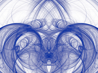 Toned color monochrome abstract fractal illustration.