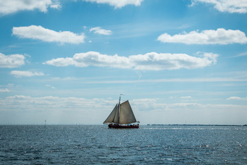 Old school sail yacht  - 151864284