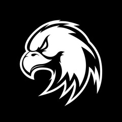 Obraz premium Furious eagle sport vector logo concept isolated on black background.