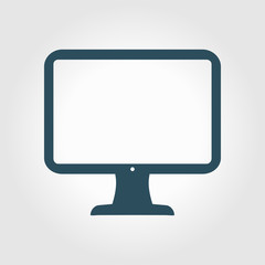 Ð¡omputer display sign icon. Flat design style.