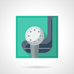 Golf club flat color vector icon