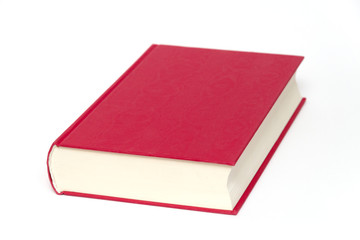 rotes Buch auf weißem Hintergrund